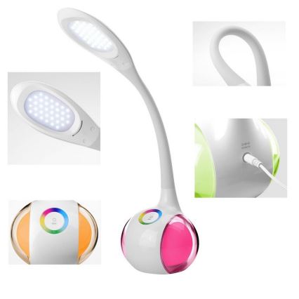 LED RGB Με Dimmer stolní  lampa LED/7W/230V λευκό