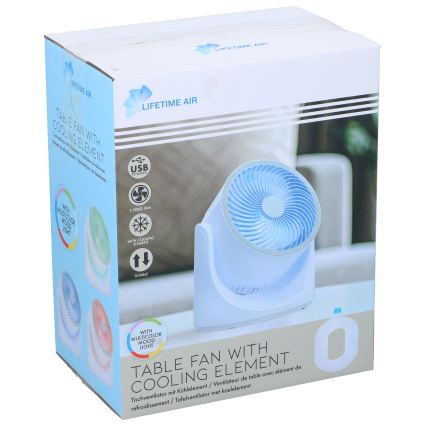 LED RGB Επιτραπέζιος ανεμιστήρας με εφέ ομίχλης 5V