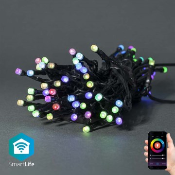 LED RGB εξωτερική χριστουγεννιάτικη γιρλάντα 42xLED/8 λειτουργίες 8m IP65 Wi-Fi Tuya
