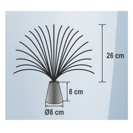 LED RGB Διακοσμητικό φωτιστικό 3xLED/3xAA