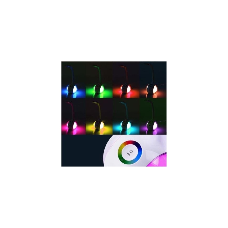 LED RGB Επιτραπέζια λάμπα dimmer LED/7W/230V μαύρο