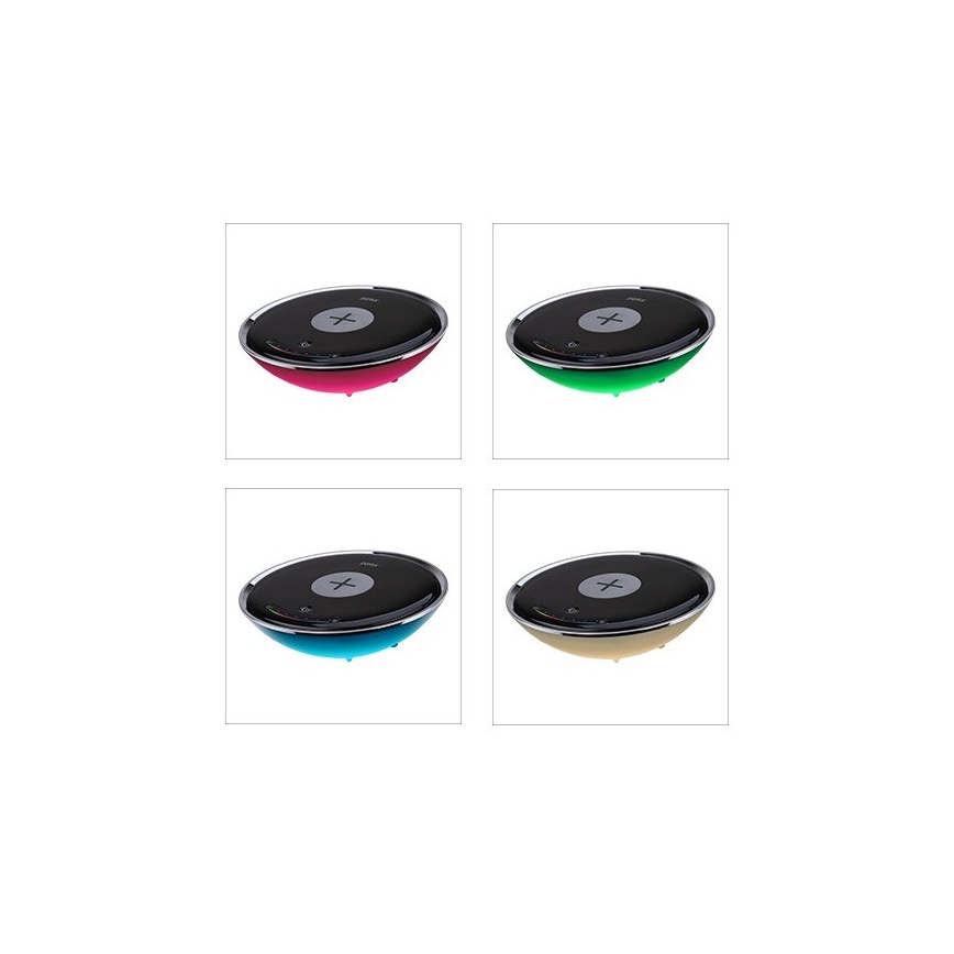 LED RGB Επιτραπέζια λάμπα με ασύρματη φόρτιση LED/10W/230V