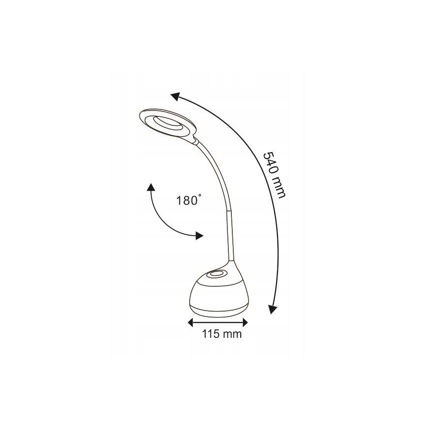 LED RGB Επιτραπέζιο φωτιστικό με αφής και ρυθμιζόμενη ένταση GALACTIC LED/5W/230V