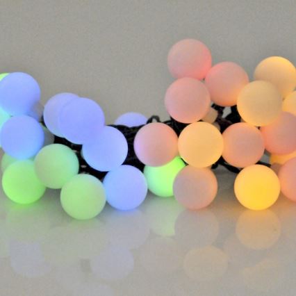 LED RGB Ηλιακά λαμπάκια PARTY 30xLED/1,2V 400 mAh 3,9 m IP44