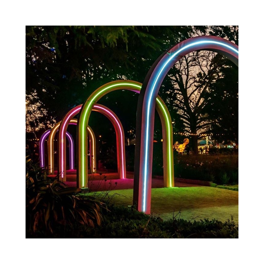LED RGB Ηλιακή ταινία ντιμαριζόμενη  LED/1,2W/3,7V IP67 5m + τηλεχειριστήριο
