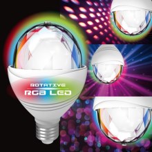 LED RGB Λαμπτήρας DISCO A60 E27/3,2W/230V