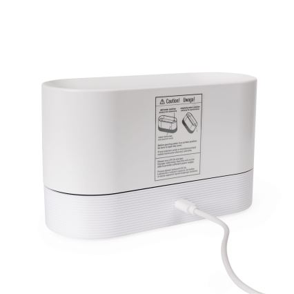 LED RGB Συσκευή αρωματοθεραπείας και υγραντήρας αέρα υπέρηχων με  οπίσθιο φωτισμό 180ml λευκό