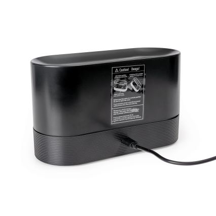 LED RGB Συσκευή αρωματοθεραπείας και υγραντήρας αέρα υπέρηχων με  οπίσθιο φωτισμό 180ml μαύρο