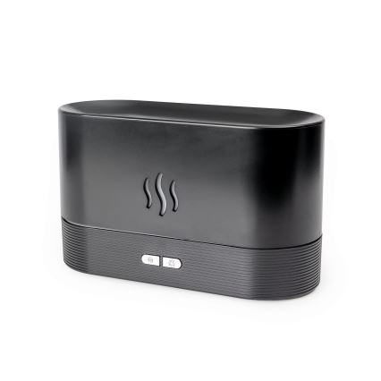 LED RGB Υπερηχητικός αρωματικός διαχυτής και υγραντήρας αέρα με φωτισμό 180ml μαύρο