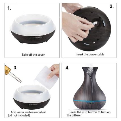 LED RGB Υγραντήρας και Ιονιστής Αέρα 400 ml