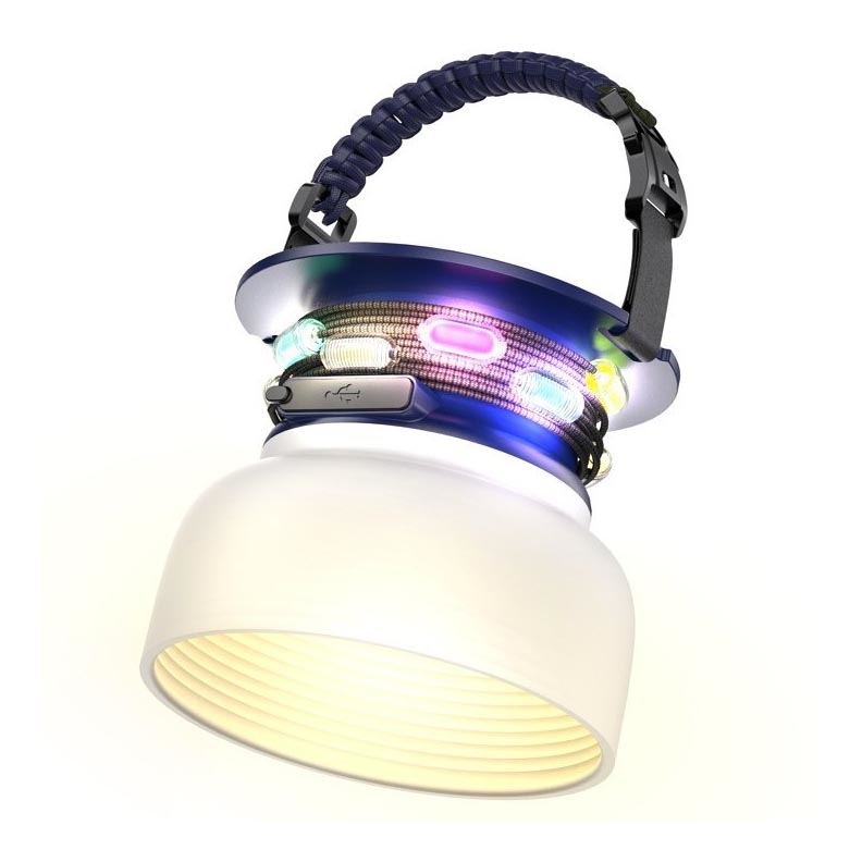 LED RGB Φορητό ηλιακό επαναφορτιζόμενο φωτιστικό with LED λαμπάκια LED/10W/5V 3600 mAh IP65 3600 mAh