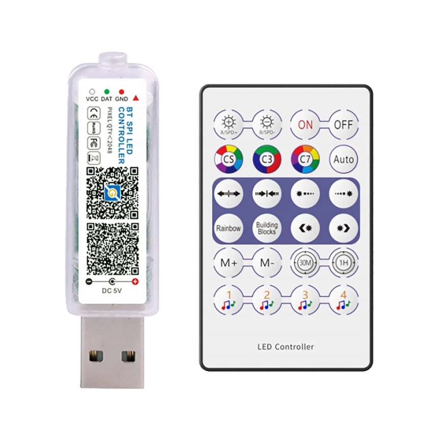 LED RGB χριστουγεννιάτικη γιρλάντα LED/10W/5V 10 m USB + τηλεχειριστήριο