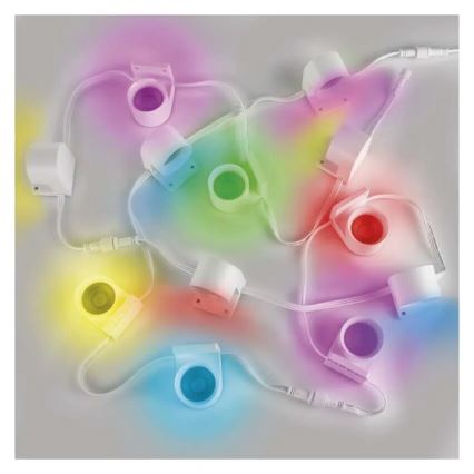 LED RGBIC+CCT Διακοσμητικά λαμπάκια με προβολείς GoSmart 12xLED/7W/230V 255 cm Wi-Fi Tuya