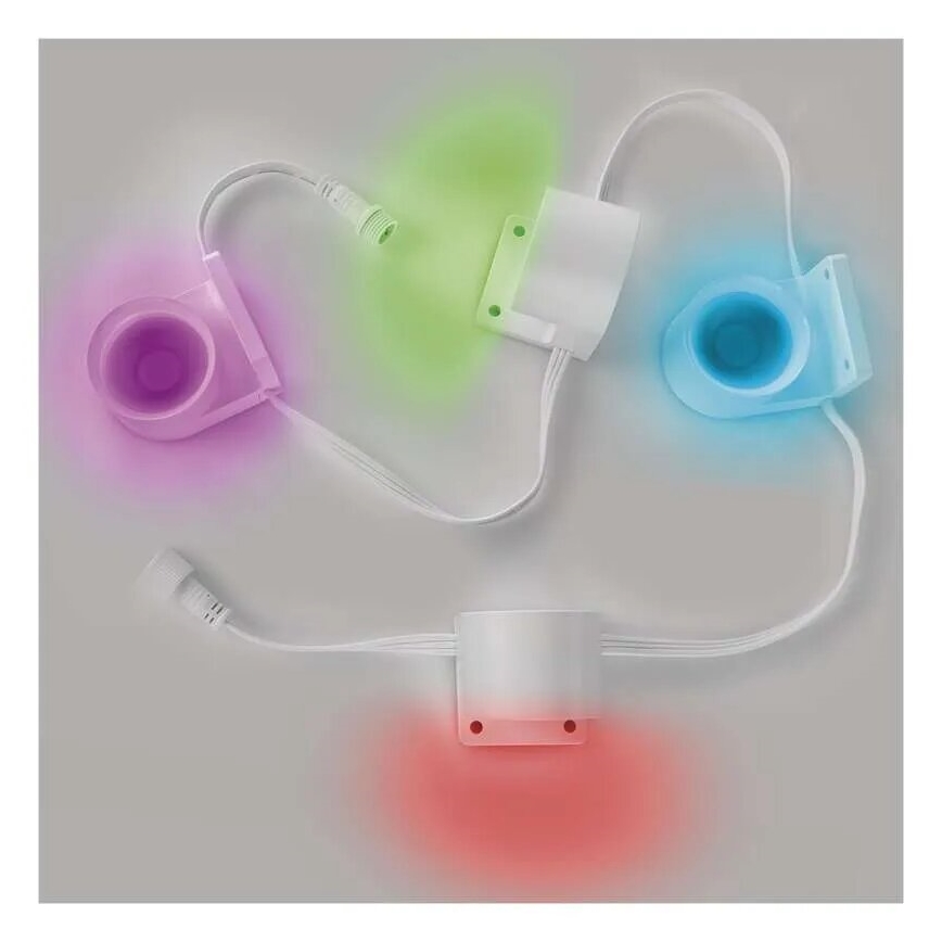 LED RGBIC+CCT Διακοσμητική αλυσίδα με σημειακό φωτισμό GoSmart - επέκταση 4xLED/7W/230V 85 εκ. Wi-Fi Tuya