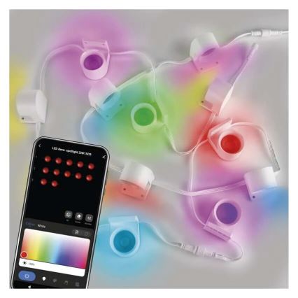 LED RGBIC+CCT Διακοσμητικά λαμπάκια με προβολείς GoSmart 12xLED/7W/230V 255 cm Wi-Fi Tuya