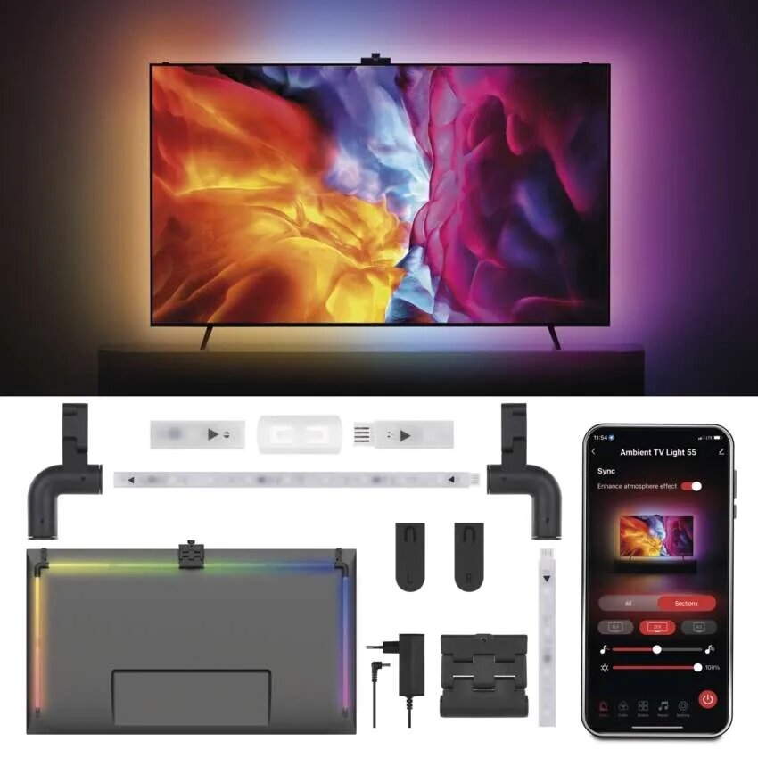 LED RGBIC Dimmable ταινία για TV GoSmart LED/24W/230V 55“