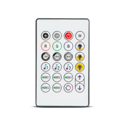 LED RGBIC ρυθμιζόμενη ηλιακή γιρλάντα 15xLED/1,3W/3,7/5V 2200 mAh 8 m IP65 μαύρη + τηλεχειριστήριο