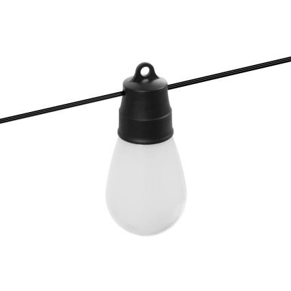 LED RGBIC ρυθμιζόμενη ηλιακή γιρλάντα 30xLED/1,3W/3,7/5V 2200 mAh 14,37 m IP65 μαύρη + τηλεχειριστήριο
