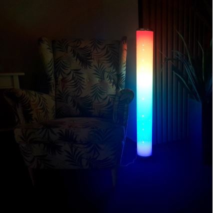 LED RGBW Ρυθμιζόμενο δαπέδου φωτιστικό STELLA LED/12W/230V + τηλεχειριστήριο