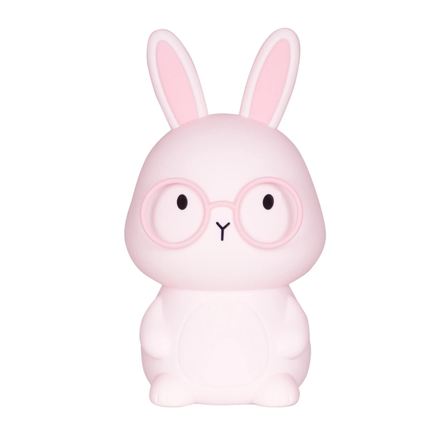 LED RGBW Ρυθμιζόμενο Παιδικό Επιτραπέζιο Φωτιστικό Αφής FLORKA LED/1W/5V USB 1200 mAh κουνελάκι ροζ