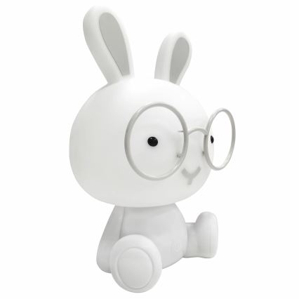 LED RGBW Ρυθμιζόμενο φωτάκι νυκτός για παιδιά LED/2,5W/230V λευκό λαγουδάκι