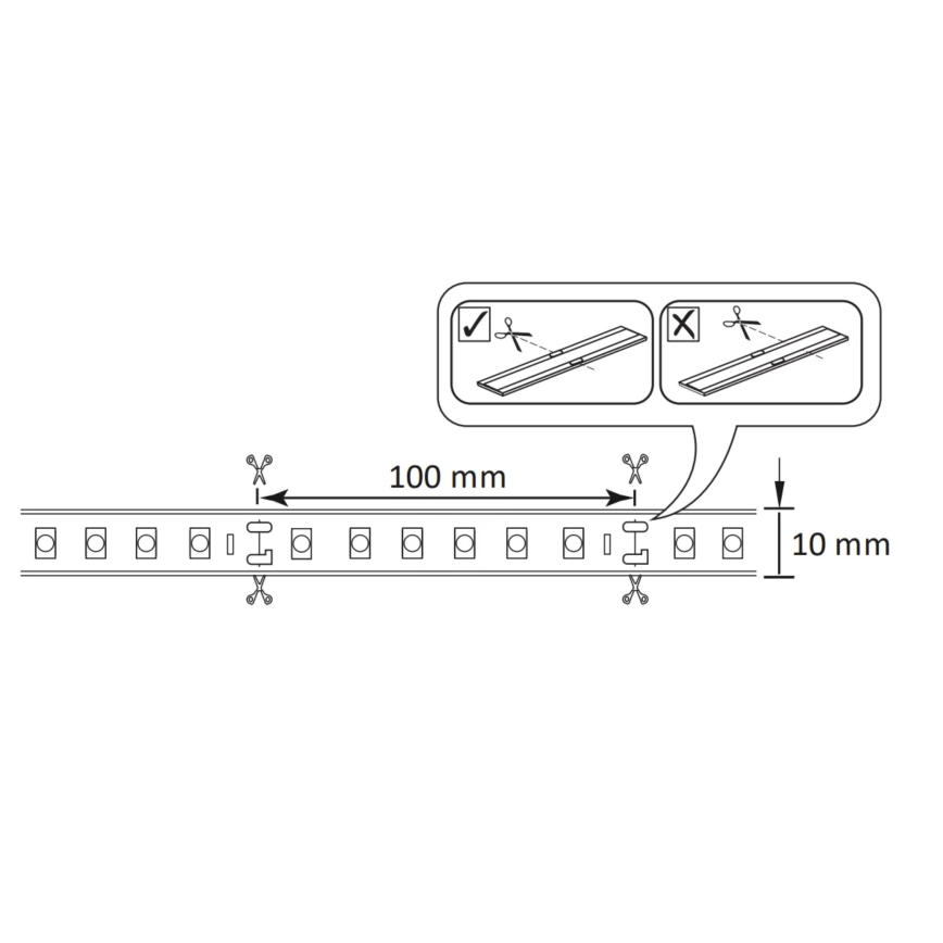 LED RGBW Ρυθμιζόμενη εξωτερική ταινία 5μ LED/24W/12V IP65
