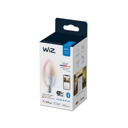 LED RGBW Dimmable λάμπα C37 E14/4,9W/230V 2200-6500K CRI 90 Wi-Fi -WiZ
