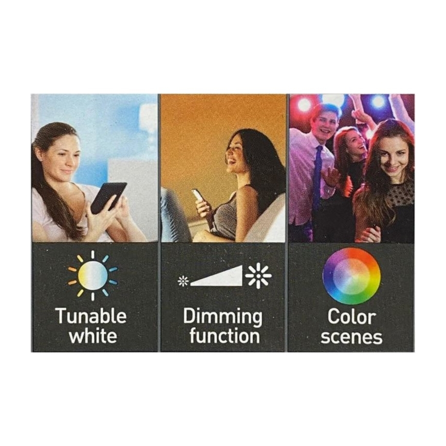 LED RGBW Dimmable σποτ με 3 φώτα 3xLED/6W/230V 2200-6500K + τηλεχειριστήριο