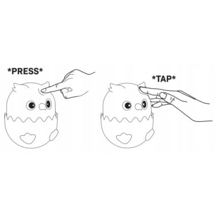 LED RGBW Dimmable παιδικό φωτιστικό αφής LED/1W/5V USB 1200 mAh κουκουβάγια ροζ