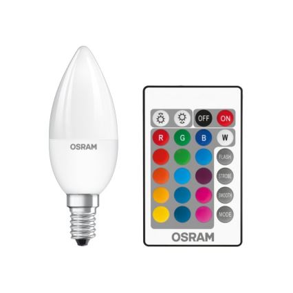 LED RGBW Dimmable λάμπα STAR E14/4,5W/230V 2700K + τηλεχειριστήριο – Osram