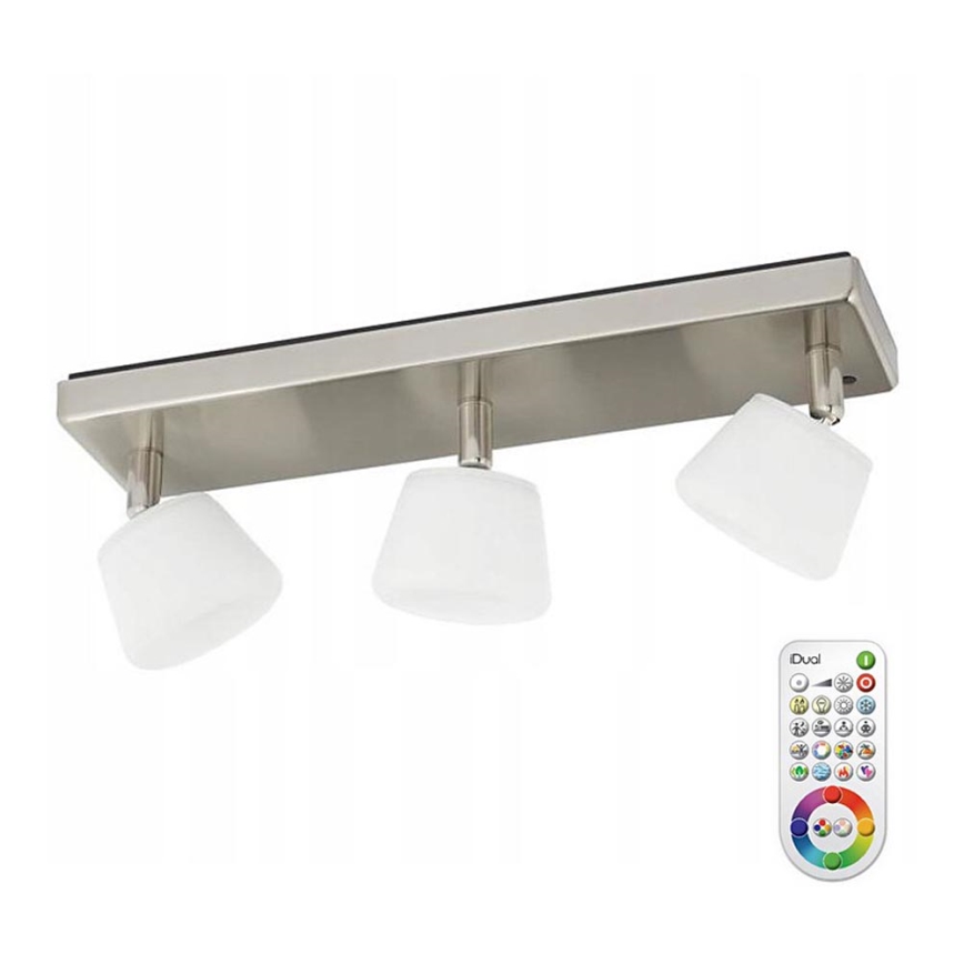 LED RGBW Dimmable σποτ με 3 φώτα 3xLED/6W/230V 2200-6500K + τηλεχειριστήριο