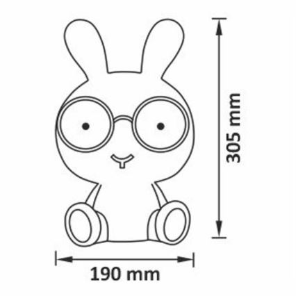 LED RGBW Dimming children's night μικρό lamp LED/2,5W/230V κουνέλι λευκό