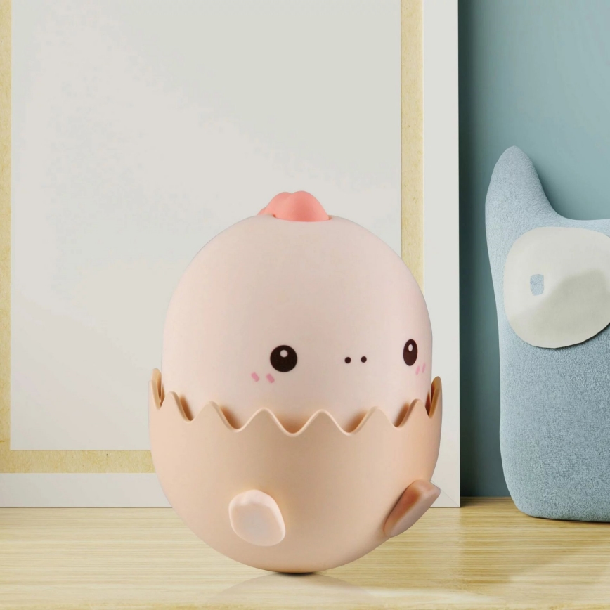 LED RGBW Dimming παιδικό αφής φωτιστικό BABY DINO LED/0,75W/5V USB 1200 mAh ροζ