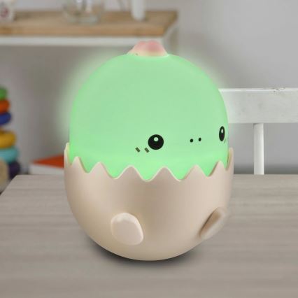 LED RGBW Dimming παιδικό αφής φωτιστικό BABY DINO LED/0,75W/5V USB 1200 mAh ροζ