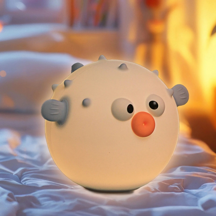 LED RGBW Dimming παιδικό αφής φωτιστικό HELI LED/1W/5V USB 1200 mAh ψάρι μπλε