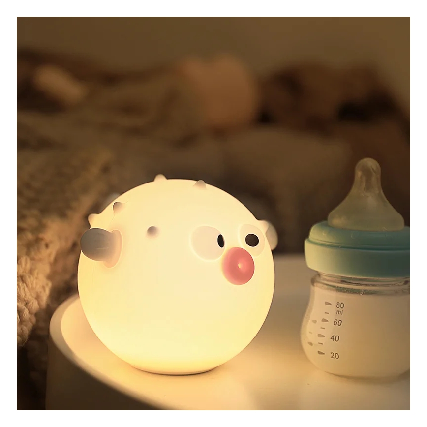 LED RGBW Dimming παιδικό αφής φωτιστικό HELI LED/1W/5V USB 1200 mAh ψάρι μπλε