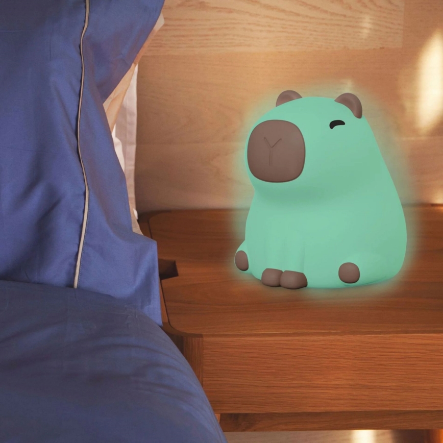 LED RGBW Dimming παιδικό αφής φωτιστικό LED/1W/5V USB 1200 mAh capybara