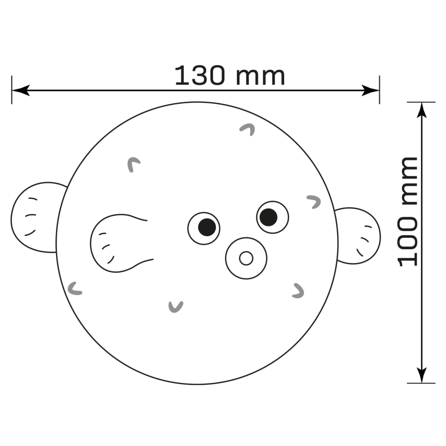 LED RGBW Dimming παιδικό αφής φωτιστικό HELA LED/1W/5V USB 1200 mAh ψάρι ροζ