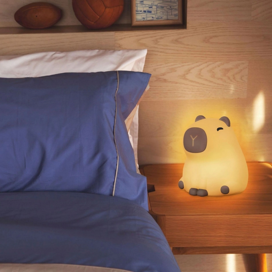 LED RGBW Dimming παιδικό αφής φωτιστικό LED/1W/5V USB 1200 mAh capybara