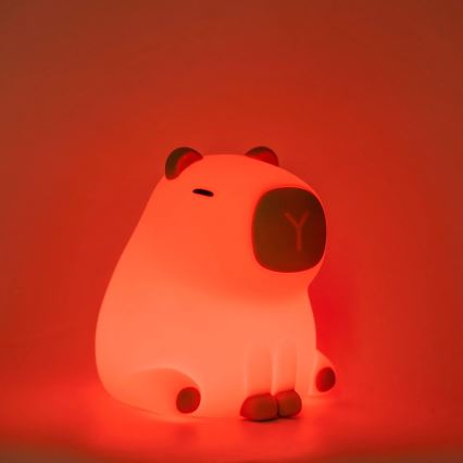 LED RGBW Dimming παιδικό αφής φωτιστικό LED/1W/5V USB 1200 mAh capybara
