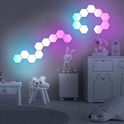 ΣΕΤ 9x LED RGBW Dimming τοίχου διακοσμητικό φωτιστικό MAYA LED/1W/230V + τηλεχειριστήριο
