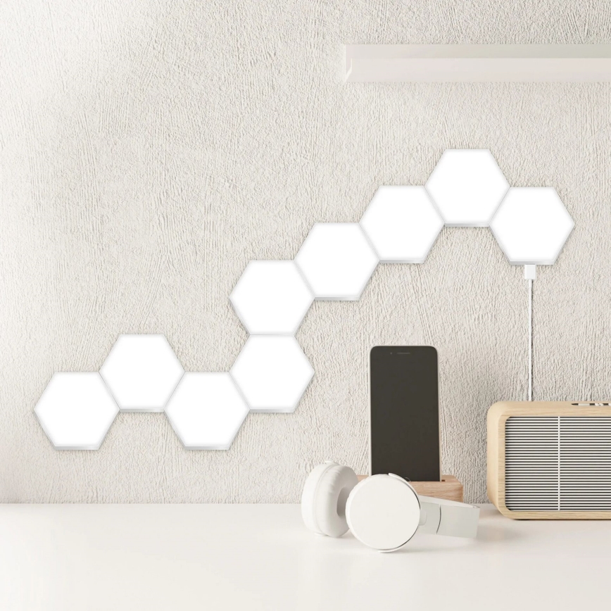 ΣΕΤ 9x LED RGBW Dimming τοίχου διακοσμητικό φωτιστικό MAYA LED/1W/230V + τηλεχειριστήριο