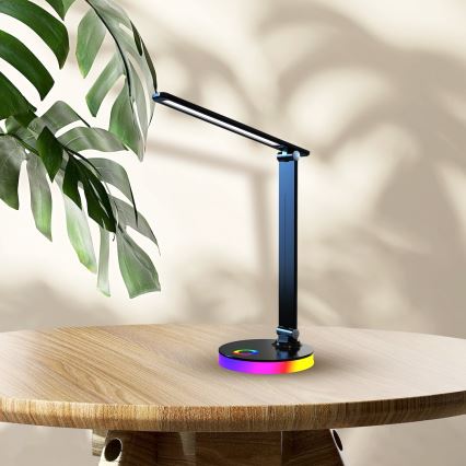 LED RGBW Eπιτραπέζιο φωτιστικό BRUNO LED/5W/5V 3000/4500/6000K μαύρο
