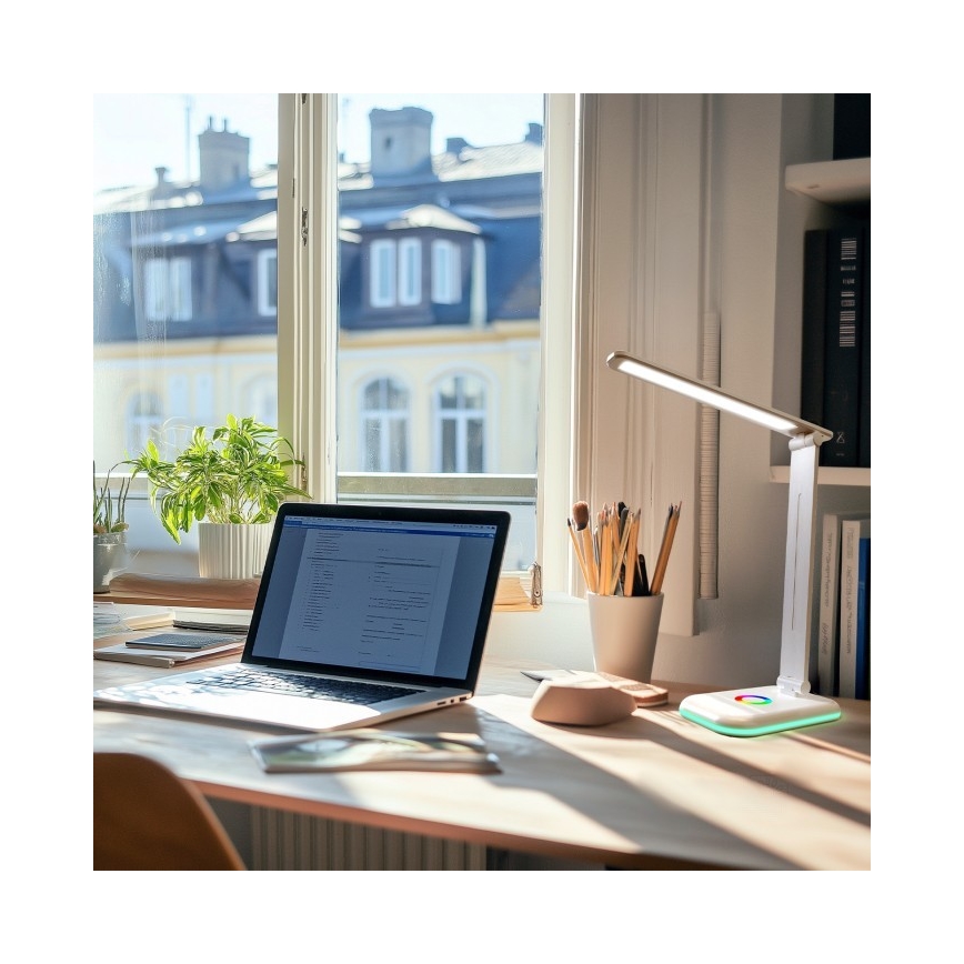 LED RGBW Eπιτραπέζιο φωτιστικό  NOBLITE LED/7W/5V 3000/4000/6500K λευκό