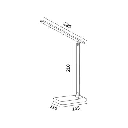 LED RGBW Eπιτραπέζιο φωτιστικό  NOBLITE LED/7W/5V 3000/4000/6500K λευκό