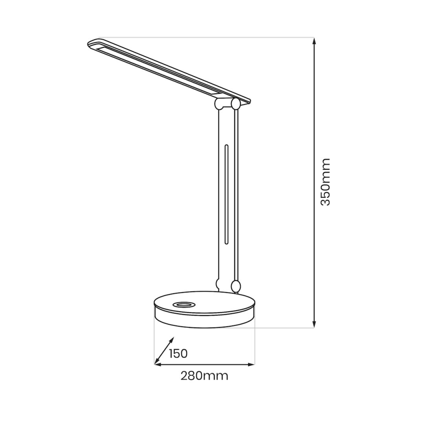 LED RGBW Eπιτραπέζιο φωτιστικό BRUNO LED/5W/5V 3000/4500/6000K λευκό