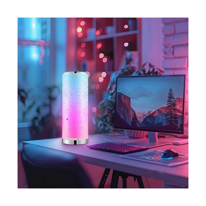 LED RGBW Eπιτραπέζιο φωτιστικό  STELLA MINI LED/5W/5V + τηλεχειριστήριο