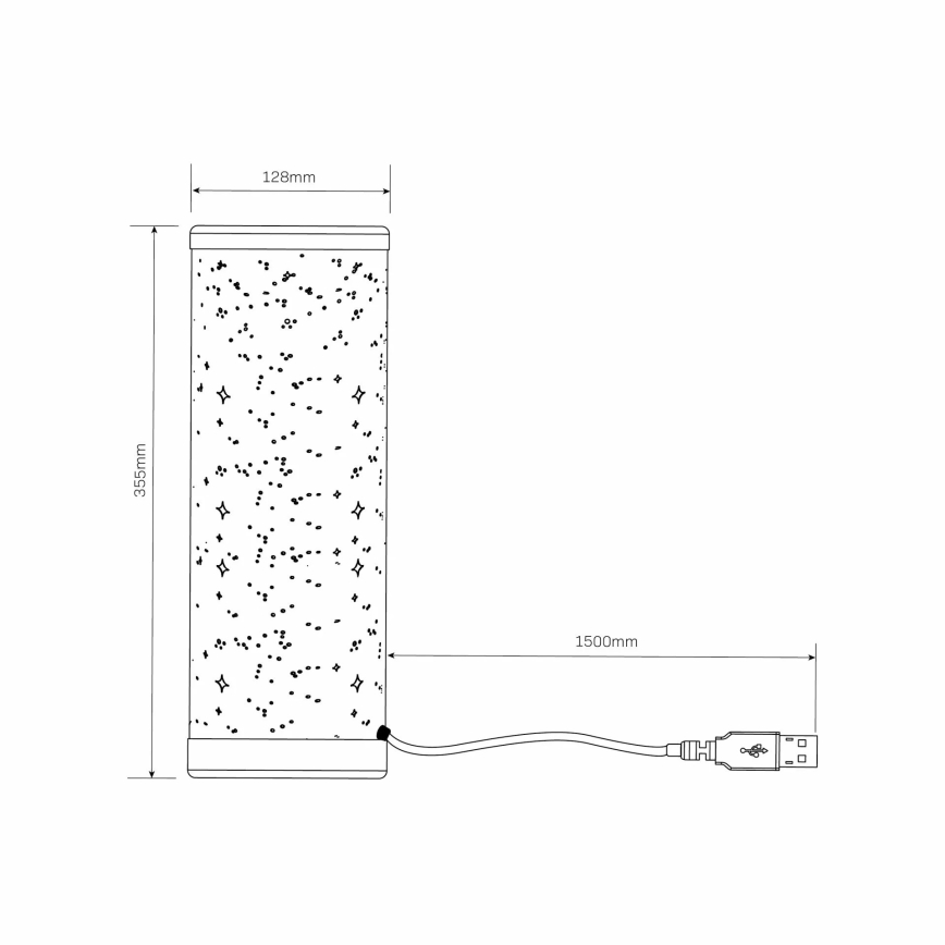 LED RGBW Eπιτραπέζιο φωτιστικό  STELLA MINI LED/5W/5V + τηλεχειριστήριο