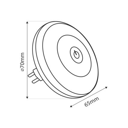 LED RGBW Φωτάκι νυκτός LED/1W/230V λευκό