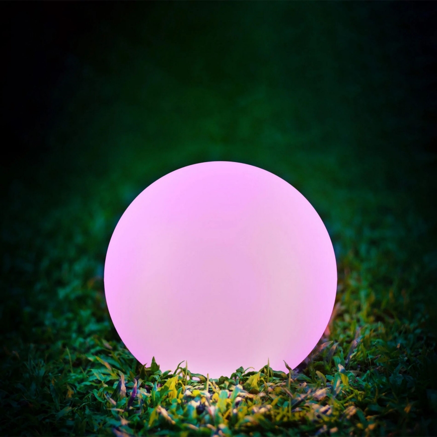 LED RGBW Ηλιακή λάμπα BALL LED/3,7V 1500 mAh διάμετρος 50 cm IP65 + τηλεχειριστήριο